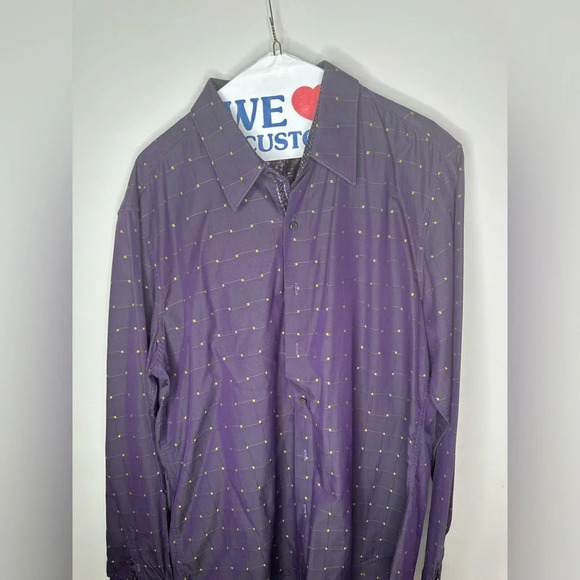 Robert Graham Men’s XL Purple Classic Fit LS Shirt - Picture 1 of 9